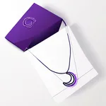 purple crescent moon necklace image